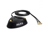 Антенна Alfa Magnetic Base ARS-AS02T, магнитная база для 2-х антенн с разъемами RP-SMA Female, кабель RG-174 RP-SMA Male 2 м