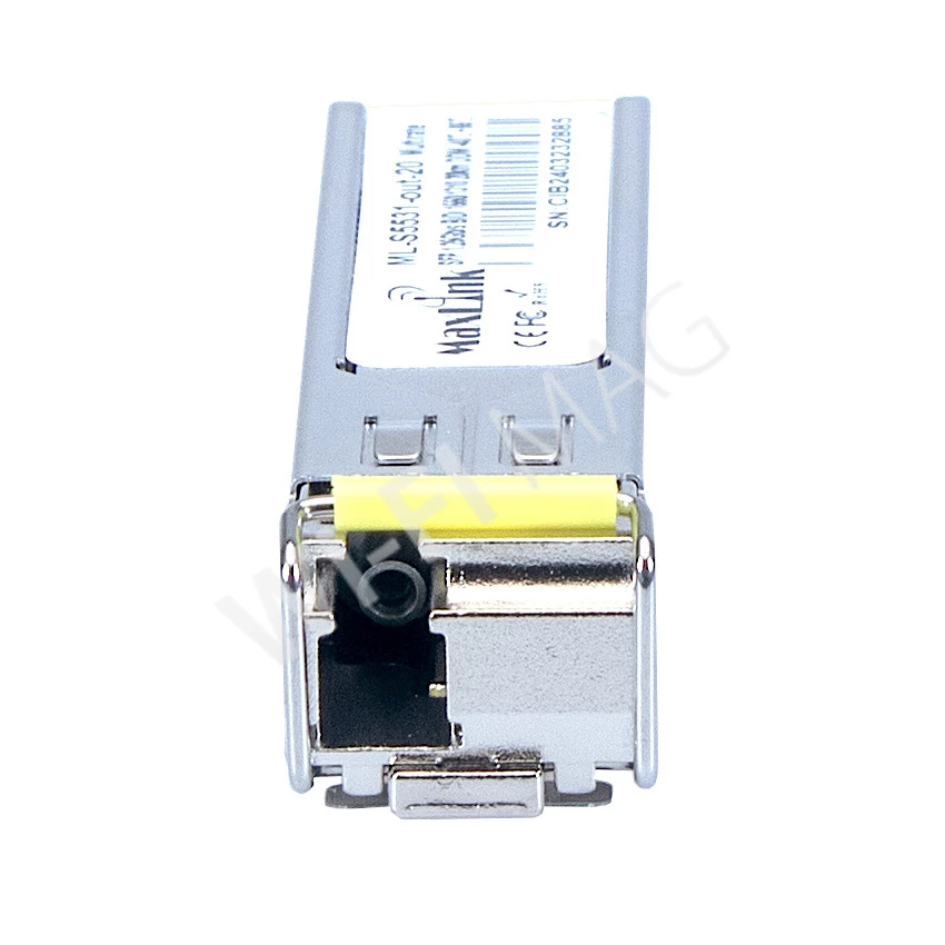 Max Link 1.25G SFP industrial optical module, WDM(BiDi), SM, Tx1550/Rx1310nm, 20km, 1xLC connector, DDM, оптический модуль