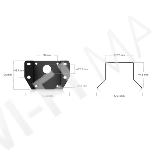 Ubiquiti AI Multi Sensor 4 Camera Arm Mount Black, черный кронштейн для крепления на стену/угол/столб камер UVC-AI-MS-4