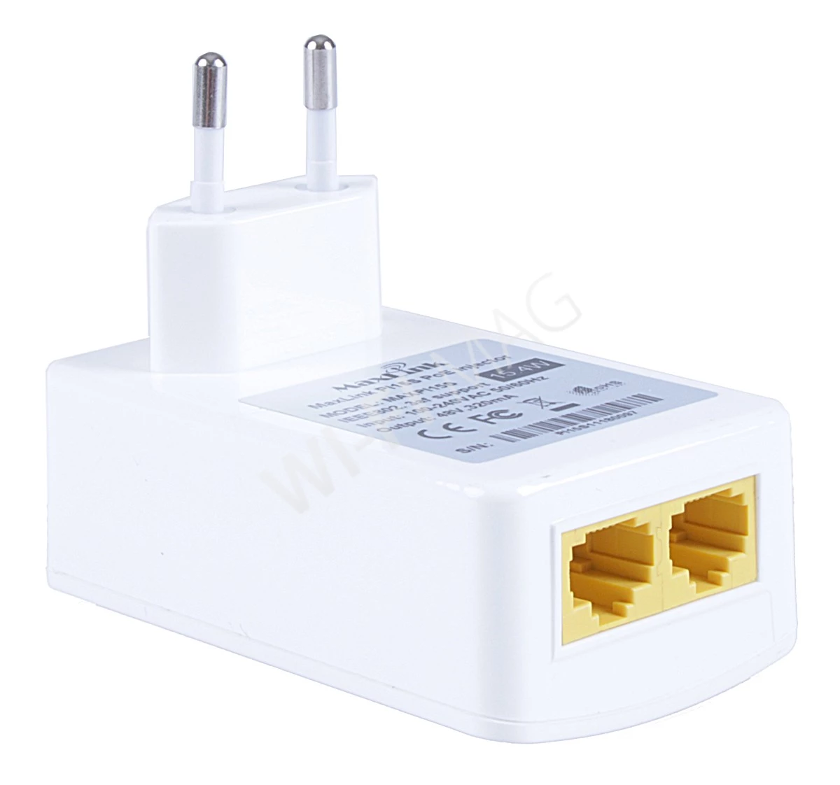 Блок питания MAXPI15S 802.3af, 48V, 0.32A, 15.4W, Gigabit PoE Injector