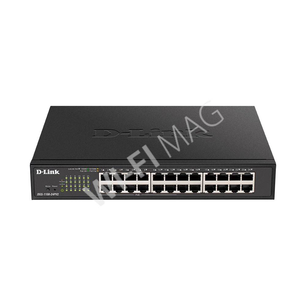 D-Link DGS-1100-24PV2/A2A, управляемый 24-портовый коммутатор с 12-ю портами PoE