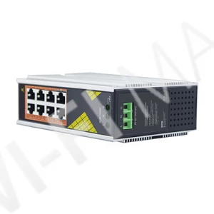 Conexpro GNT-IG1008GP-AC, промышленный с 8 PoE (1 Гбит/с) портами неуправляемый коммутатор
