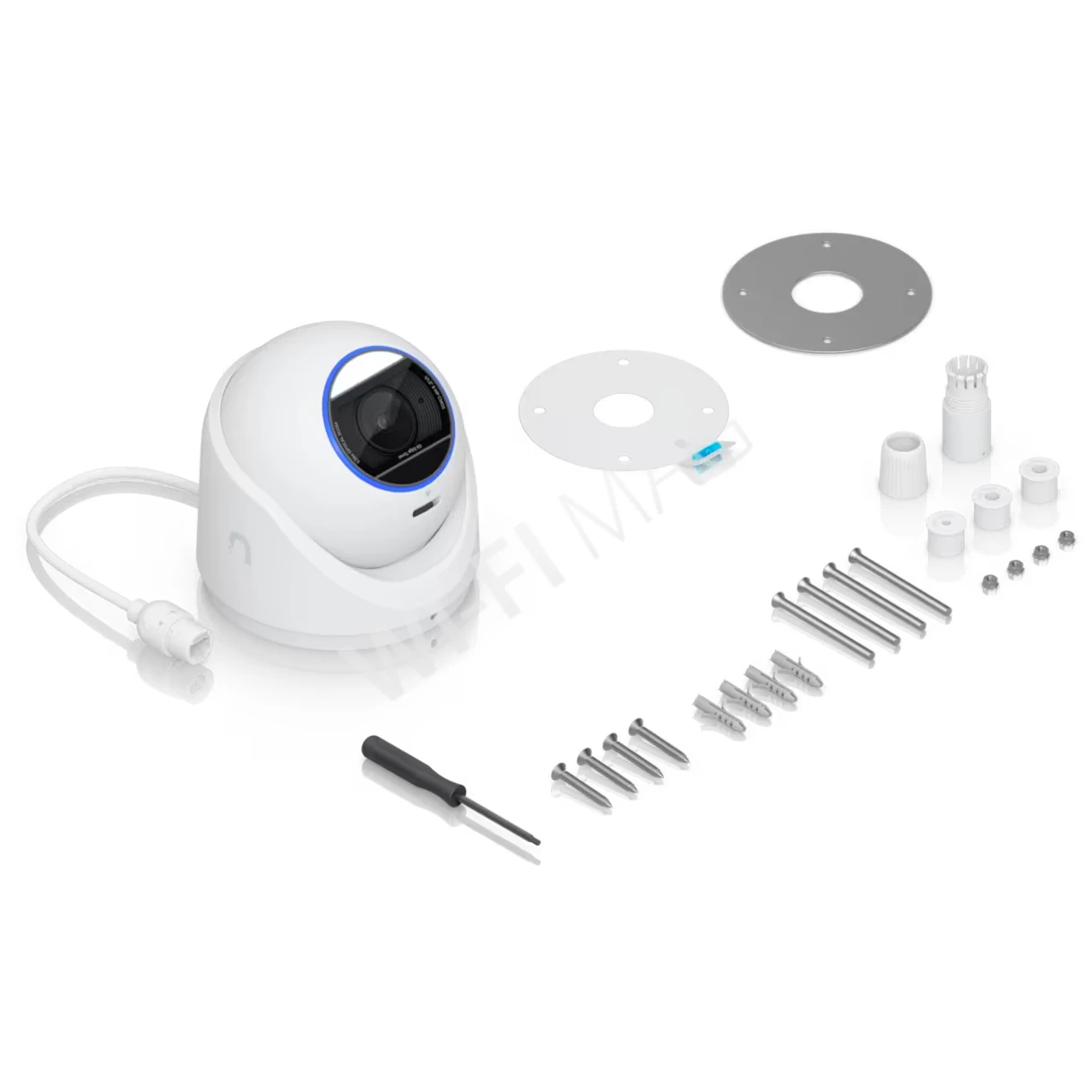 Ubiquiti UniFi G6 Edge Turret Camera, 8 Мп уличная PoE+ с двусторонней аудиосвязью и ночным видением белая IP-видеокамера