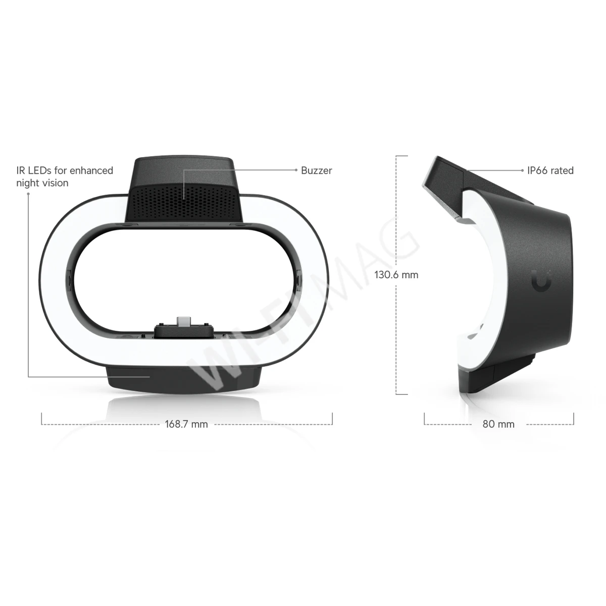 Ubiquiti G6 180 Enhancer Black, черный расширитель функционала для камеры UVC-G6-180 с прожектором, звуком и ИК-усилителем