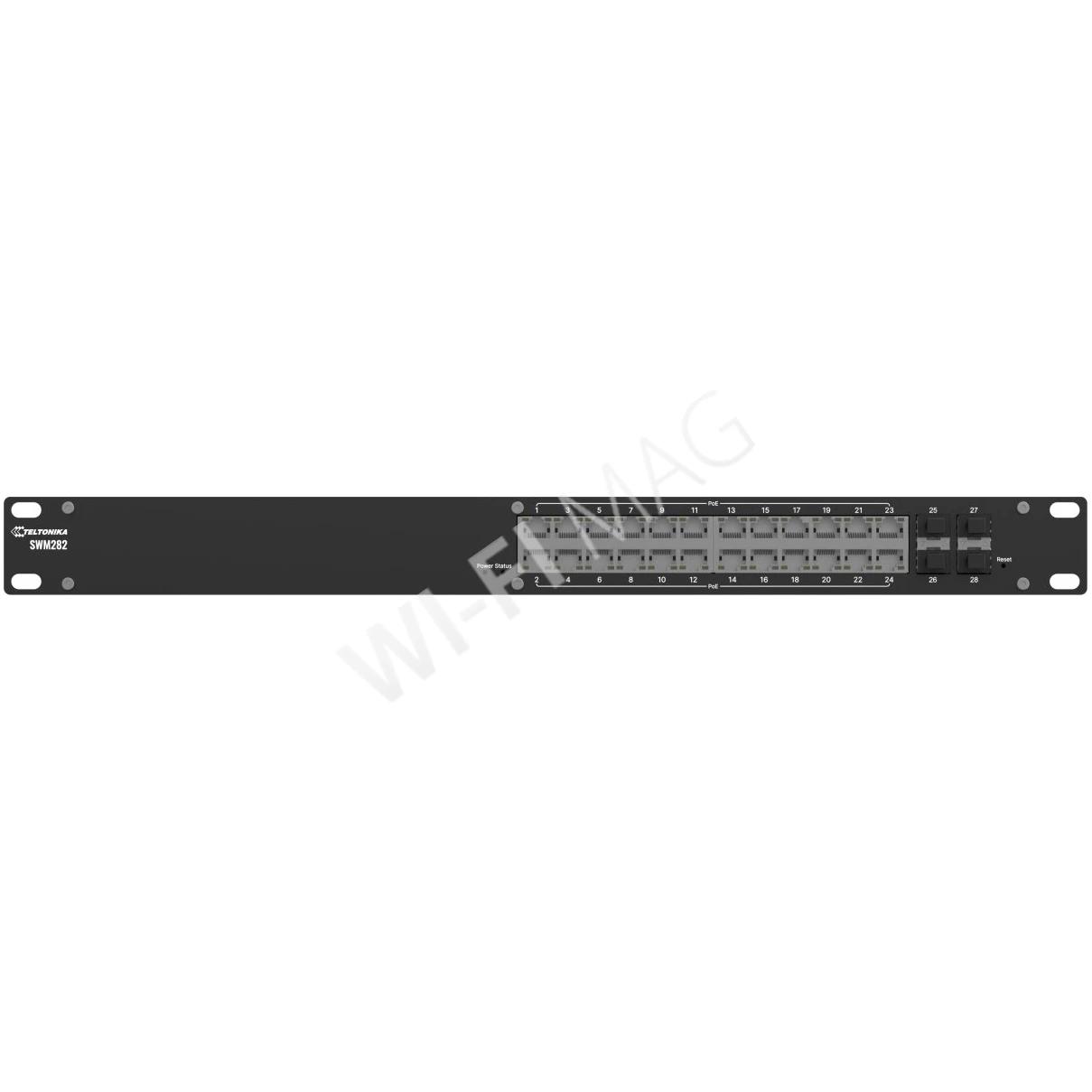 Teltonika SWM282 PoE+ Managed Switch, с 24-мя портами PoE+ 1 Гбит/с и 4-мя SFP управляемый коммутатор