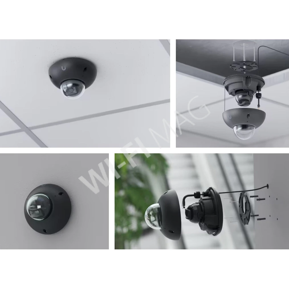 Ubiquiti UniFi G6 Dome Camera Black, 8 Мп уличная PoE с микрофоном и ночным видением черная IP-видеокамера