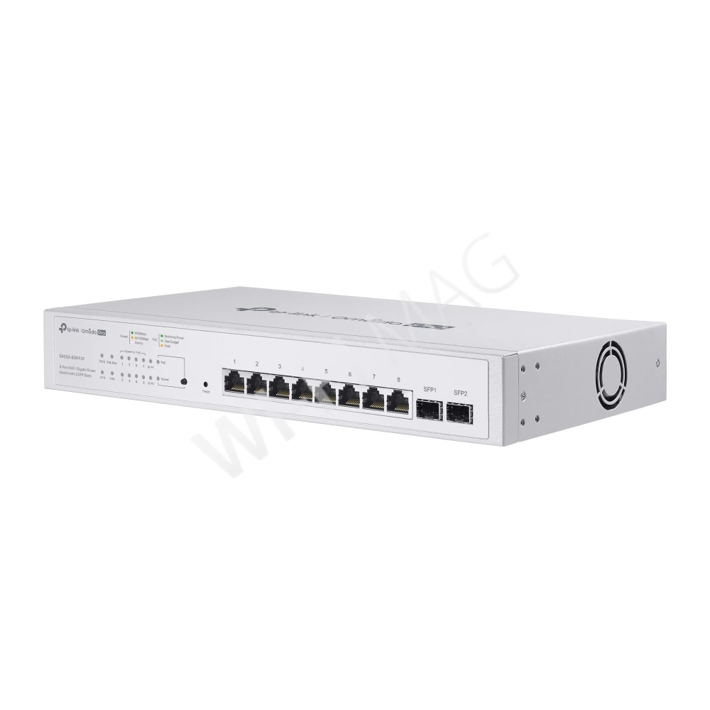 TP-Link S4500-8GHP2F, 2 SFP+ и 8 портов 1 Гбит/с PoE+ линейки Omada Pro управляемый Smart коммутатор