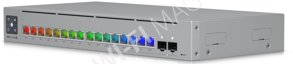 Ubiquiti UniFi Switch Pro Max 16 PoE, 16-портовый PoE коммутатор Etherlighting™