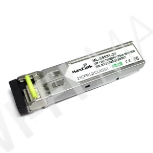 Max Link 1.25G SFP optical module, WDM(BiDi), SM, Tx1550/Rx1310nm, 20km, 1xLC connector, DDM, оптический модуль