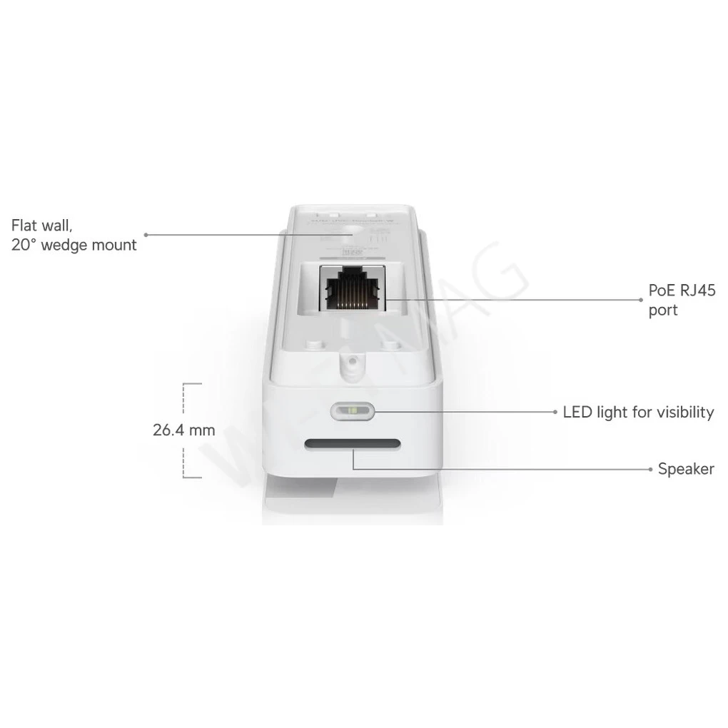 Ubiquiti UniFi Access Doorbell Lite White, белый видеодомофон 5 Мп с поддержкой PoE и двусторонней аудиосвязью