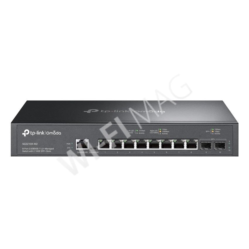 TP-Link SG3210X-M2, Omada с 8 портами 2,5 Гбит/с и 2 SFP+ управляемый коммутатор