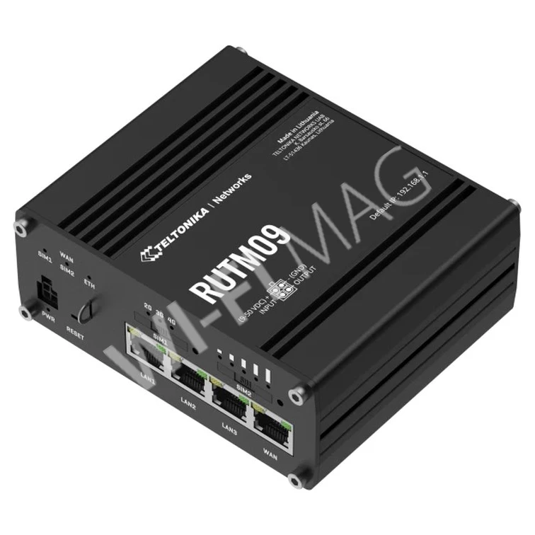 Teltonika RUTM09, мобильный маршрутизатор 4G LTE Cat 6 c GNSS и 2-мя слотами для SIM