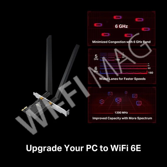 TP-Link Archer TXE72E AXE5400, Wi-Fi 6E Bluetooth 5.3 PCIe адаптер