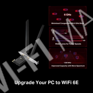 TP-Link Archer TXE72E AXE5400, Wi-Fi 6E Bluetooth 5.3 PCIe адаптер