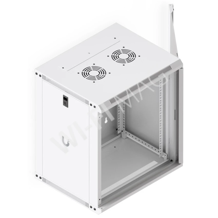 Ubiquiti 12U Rack Cabinet Glass Front Door (450 мм) стоечный шкаф 12U с 2-мя вентиляторами и стеклянной дверцей