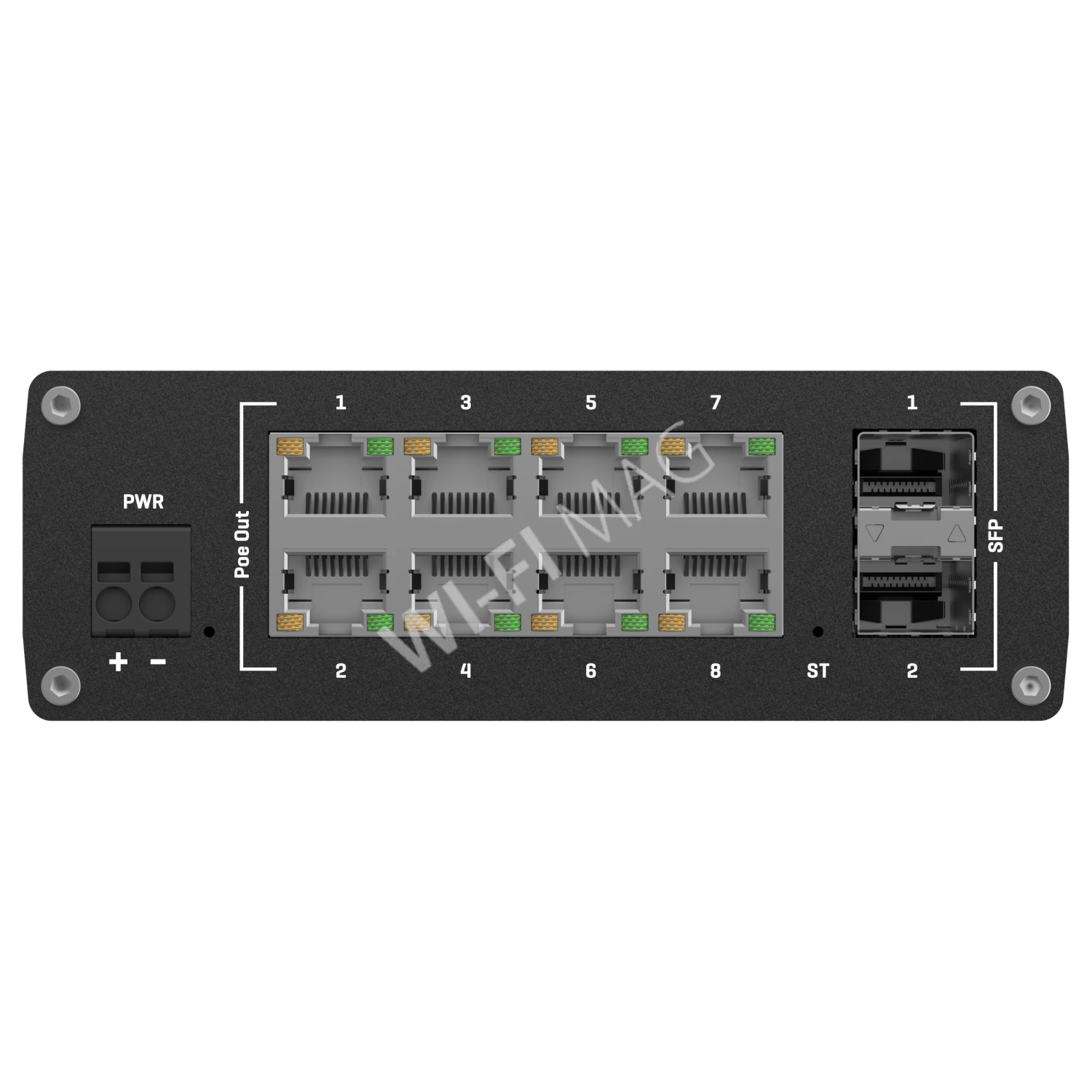 Teltonika TSW202, управляемый с 8 портами PoE+ 1 Гбит/с и 2 SFP коммутатор