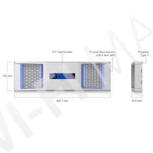 Ubiquiti UniFi 3U Bezel, защитная лицевая панель с подсветкой и дисплеем для ENAS, ENVR