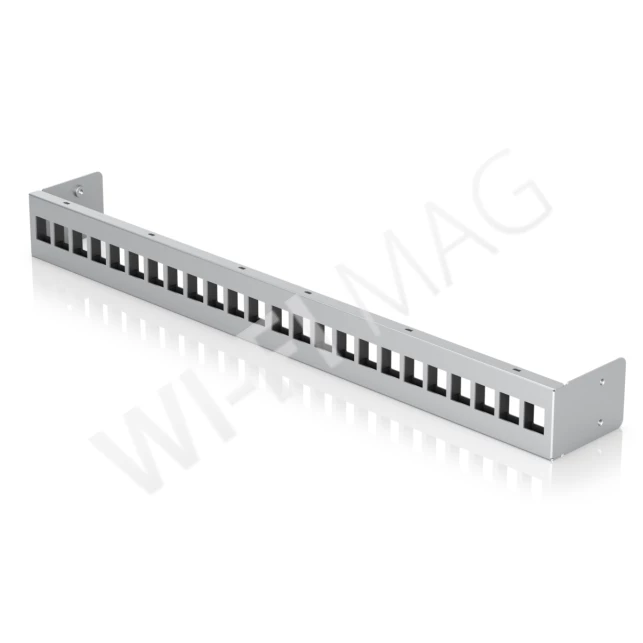 Ubiquiti 24-Port Blank Keystone Patch Panel, пустая 24-портовая патч-панель с планкой для прокладки кабелей, 1U