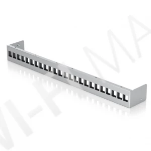 Ubiquiti 24-Port Blank Keystone Patch Panel, пустая 24-портовая патч-панель с планкой для прокладки кабелей, 1U