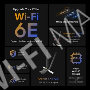 TP-Link Archer TXE72E AXE5400, Wi-Fi 6E Bluetooth 5.3 PCIe адаптер