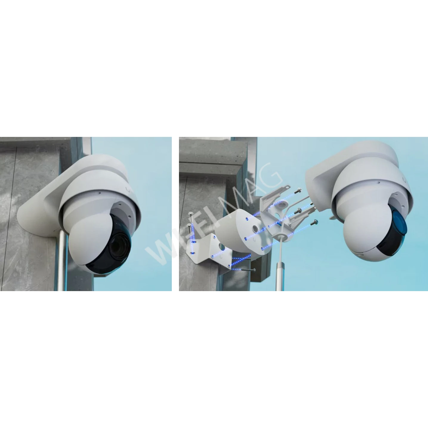 Ubiquiti AI PTZ Precision Corner Mount White, белый угловой кронштейн для камер UVC-AI-PTZ-Precision