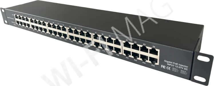 Conexpro POE-PAN16-GBM, 16-портовая гигабитная пассивная PoE-панель для 19" стойки