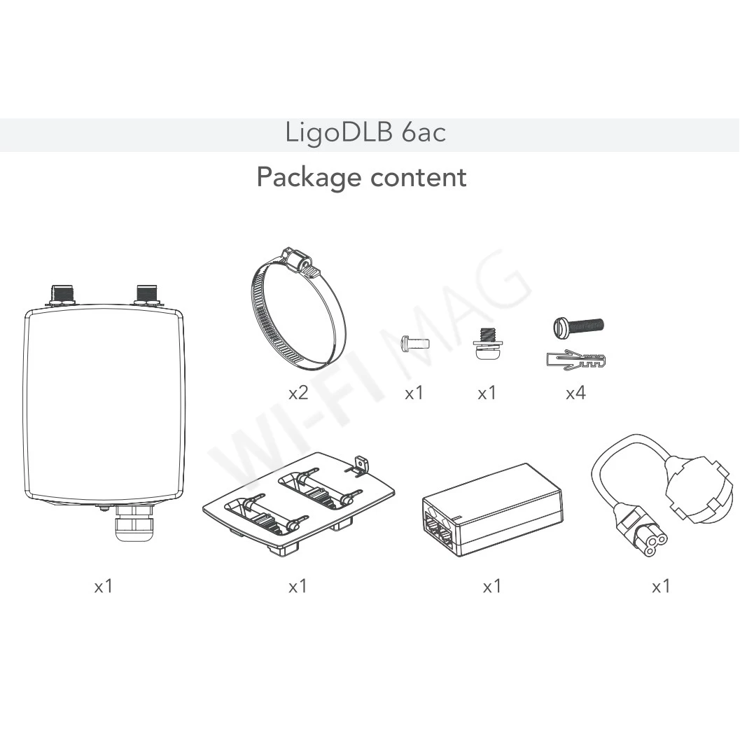 LigoWave Ligo DLB 6ac, уличная антенна панельная активная 6 ГГц