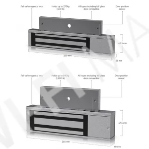 Ubiquiti UniFi Access Magnetic Lock 270kg, магнитный замок с нагрузкой до 270 кг для распашных дверей