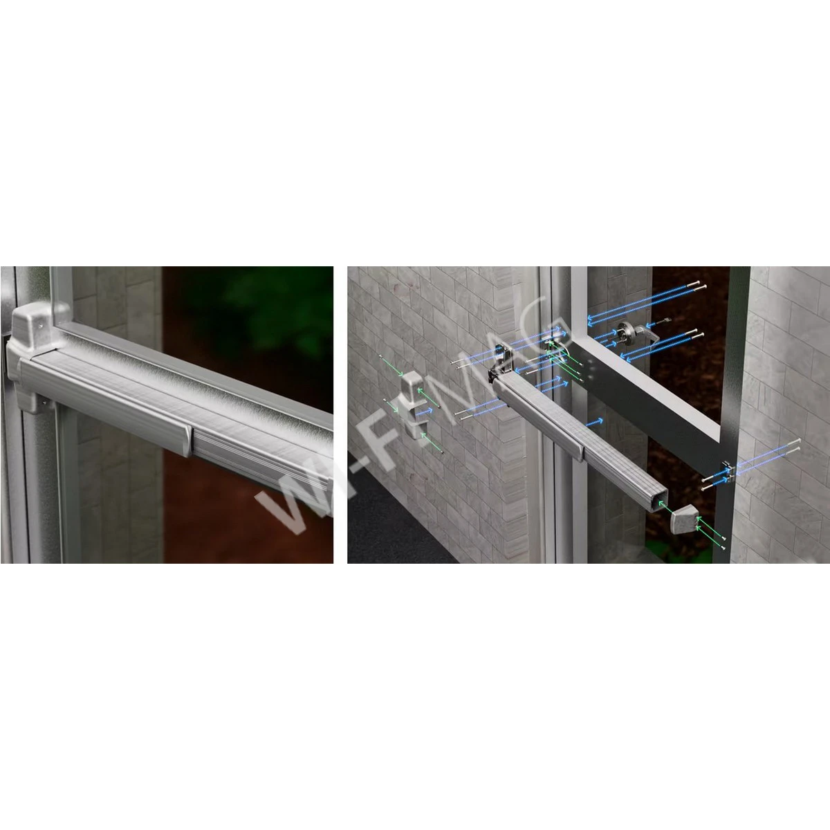 Ubiquiti UniFi Panic Bar, планка с механической ручкой для эвакуационных выходов