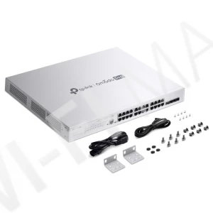TP-Link S5500-24GP4XF, 4 SFP+ и 24 порта 1 Гбит/с PoE+ линейки Omada Pro управляемый коммутатор