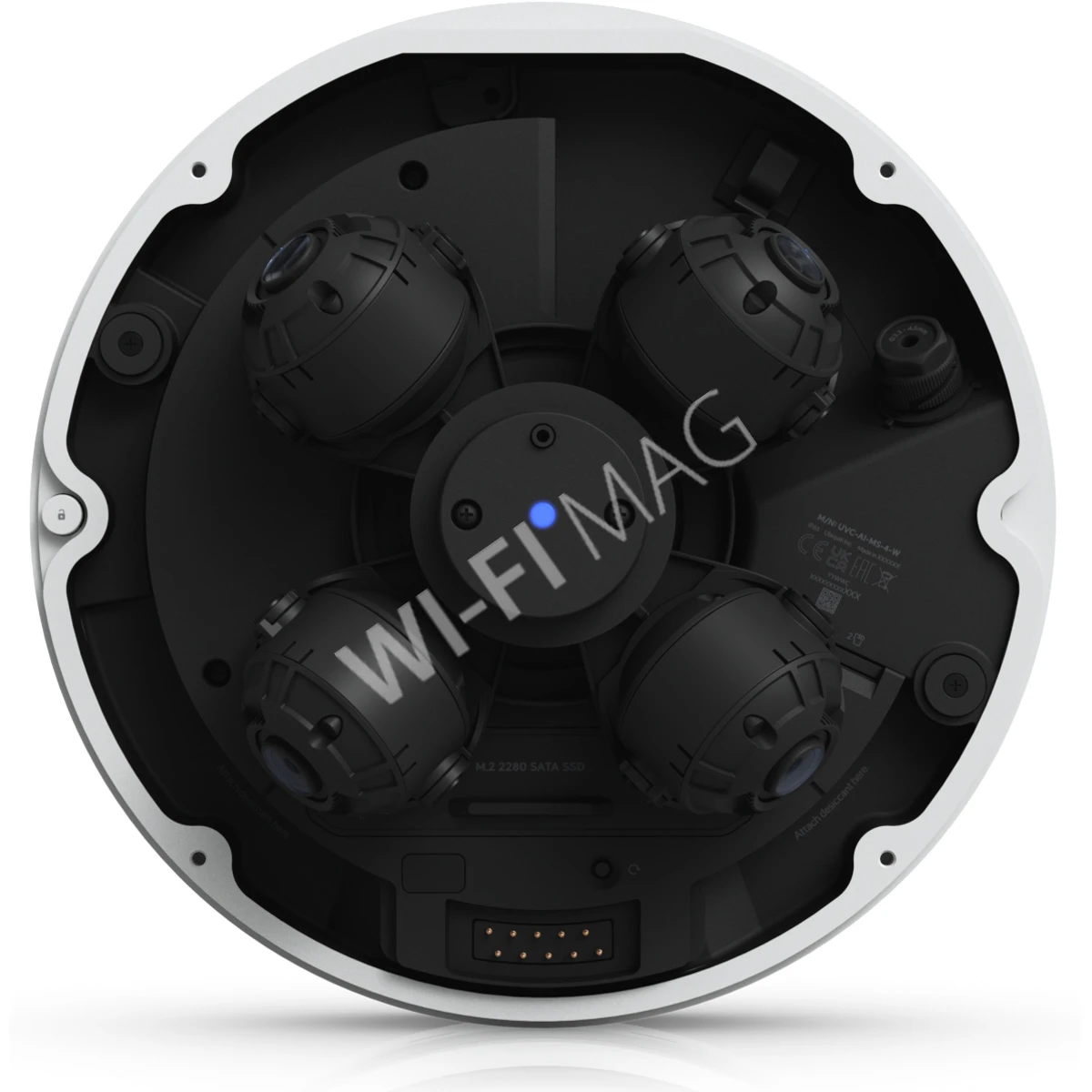 Ubiquiti UniFi AI Multi Sensor 4 Camera White, 32 Мп белая уличная PoE++ с 4-мя объективами и 2,33-кратным зумом IP-видеокамера