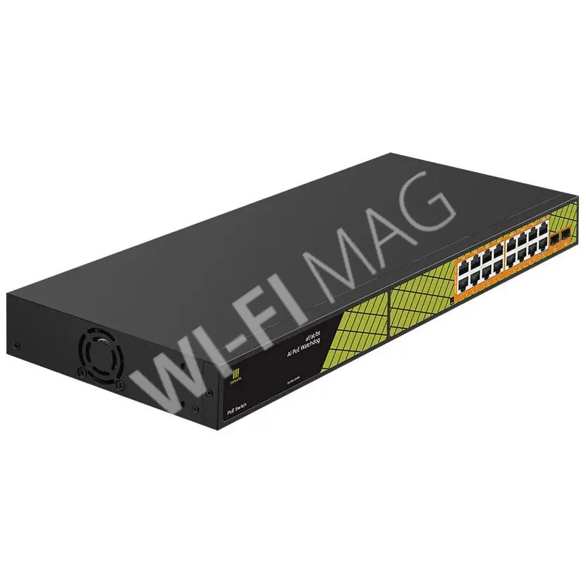 Conexpro GNT-P1018G6, с 16 PoE (1 Гбит/с) и 2 SFP портами неуправляемый коммутатор
