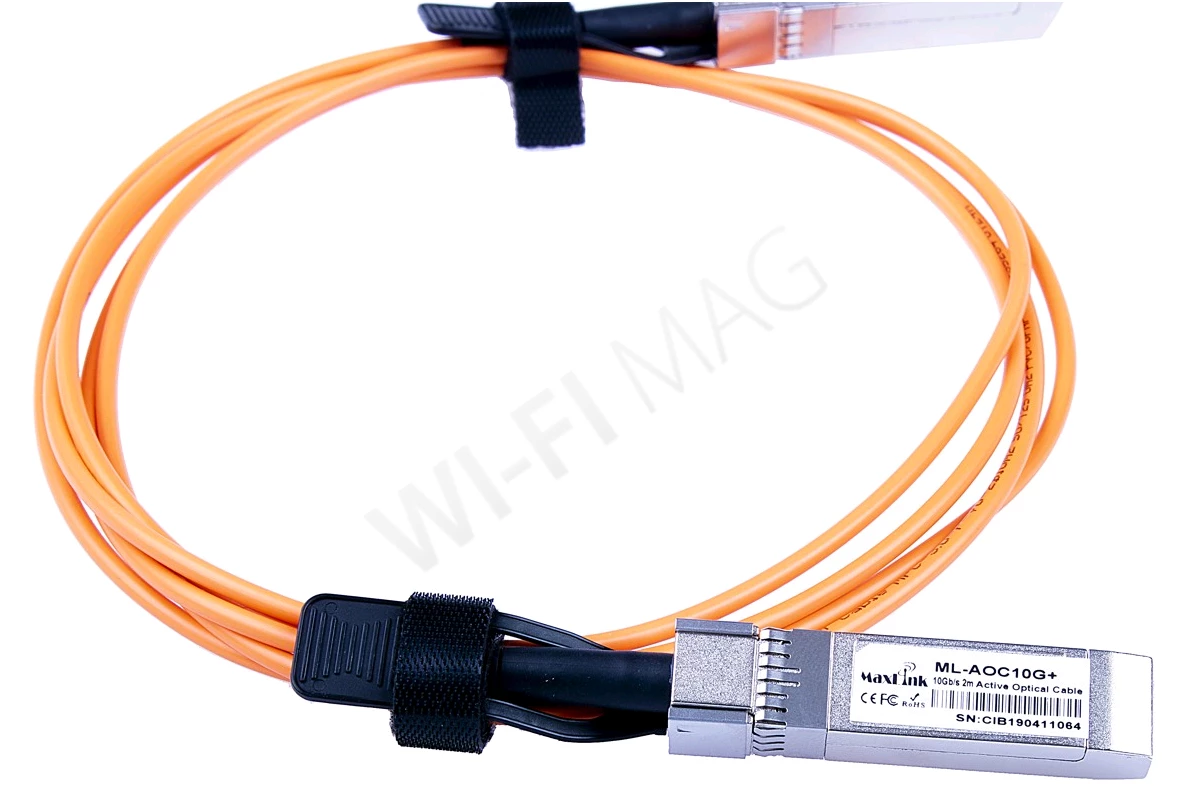 Max Link 10G SFP+ Active Optical Cable (AOC), DDM, cisco comp., соединительный кабель, длина 5 м.