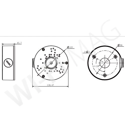TP-Link Network Camera Junction Box White, белая монтажная коробка для камер VIGI