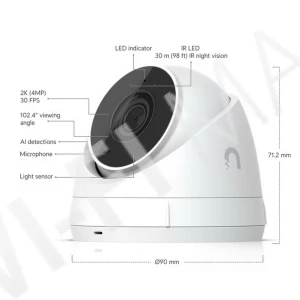 Ubiquiti UniFi Protect Network Video Recorder Instant Kit, комплект из 4-х камер UVC-G5-Turret-Ultra и видеорегистратора UNVR-Instant