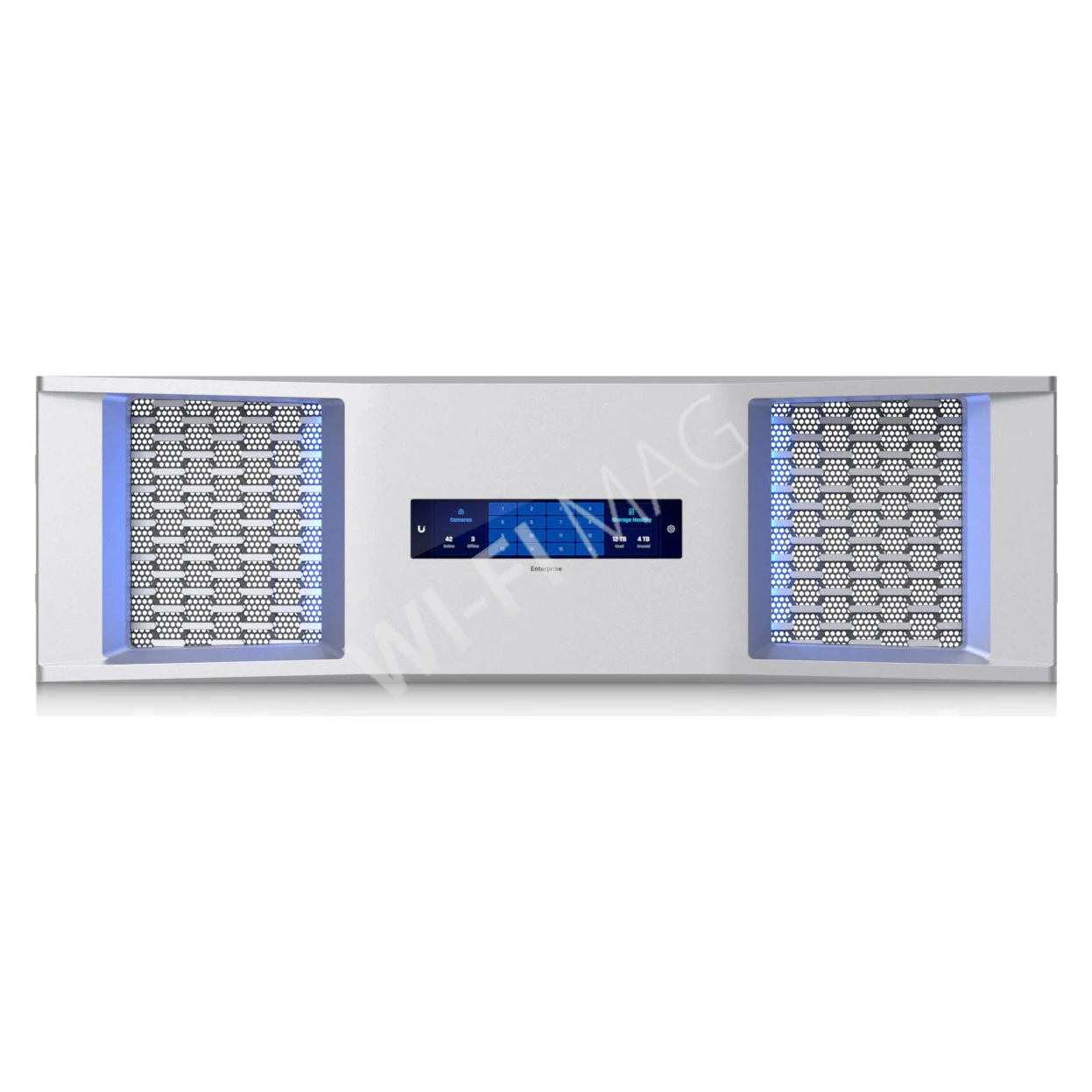 Ubiquiti UniFi 3U Bezel, защитная лицевая панель с подсветкой и дисплеем для ENAS, ENVR