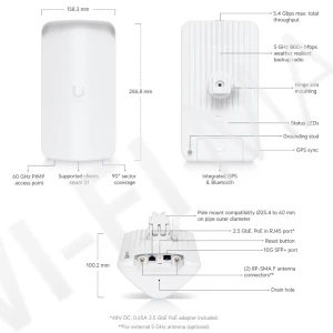 Ubiquiti UISP Wave Access Point Gen2, антенна панельная активная