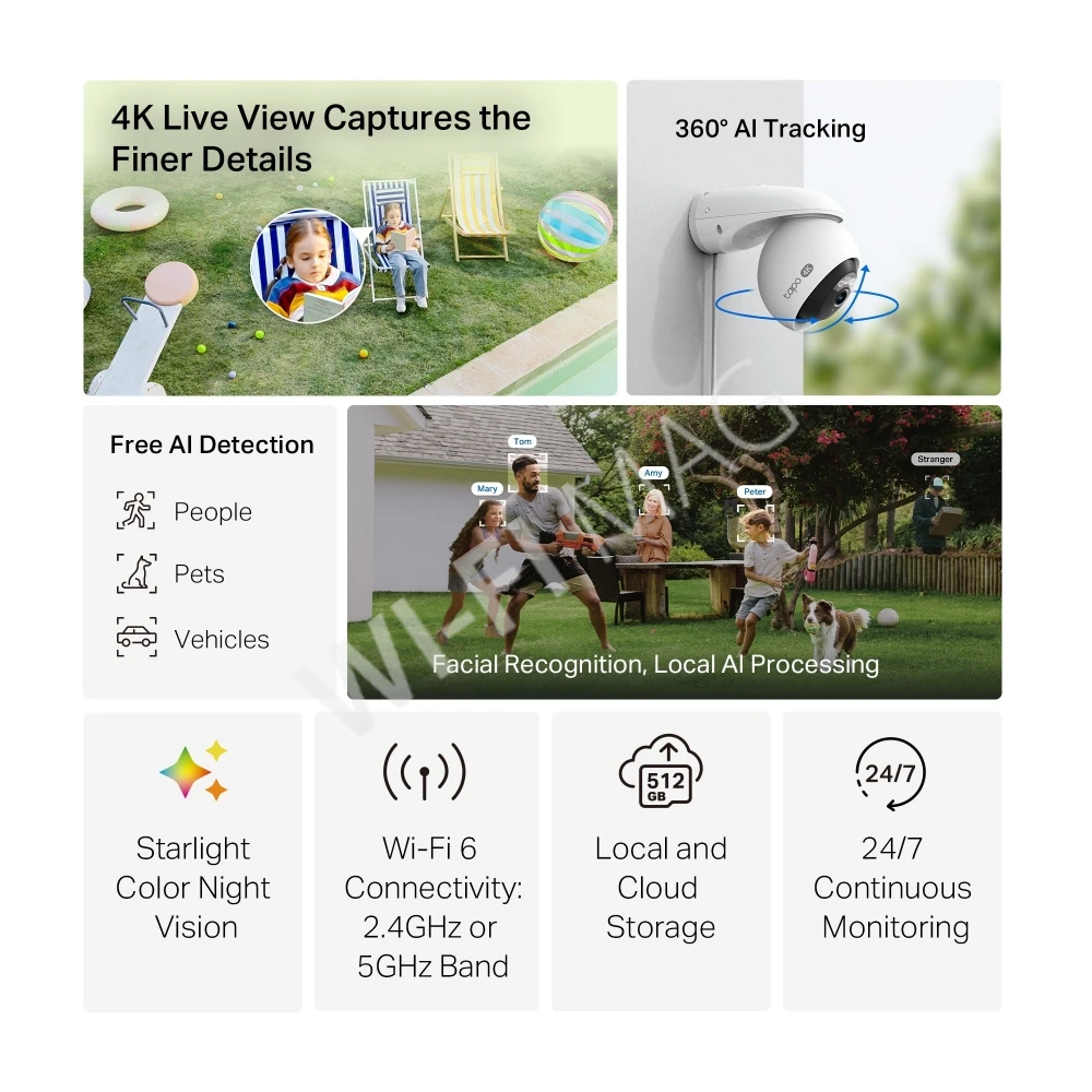 TP-Link Tapo C560WS, 8Мп уличная 360° с цветным ночным видением и сиганлизацией камера Wi-Fi 6