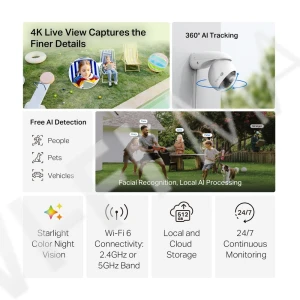 TP-Link Tapo C560WS, 8Мп уличная 360° с цветным ночным видением и сиганлизацией камера Wi-Fi 6