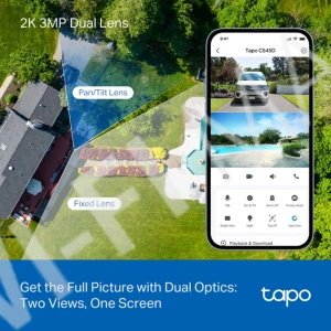 TP-Link Tapo C545D, 3Мп уличная 360° с цветным ночным видением и двумя объективами Wi-Fi 6
