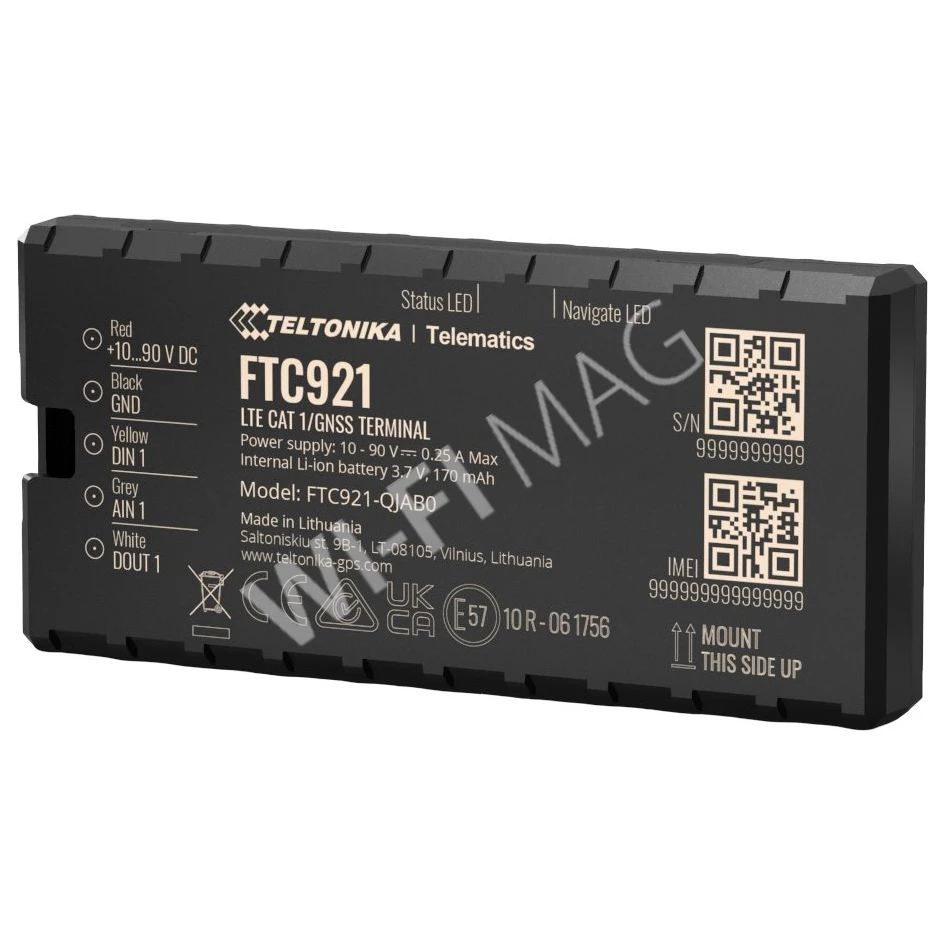 Teltonika FTC921, высоковольтный GPS-трекер с 4G LTE Cat1 для транспорта