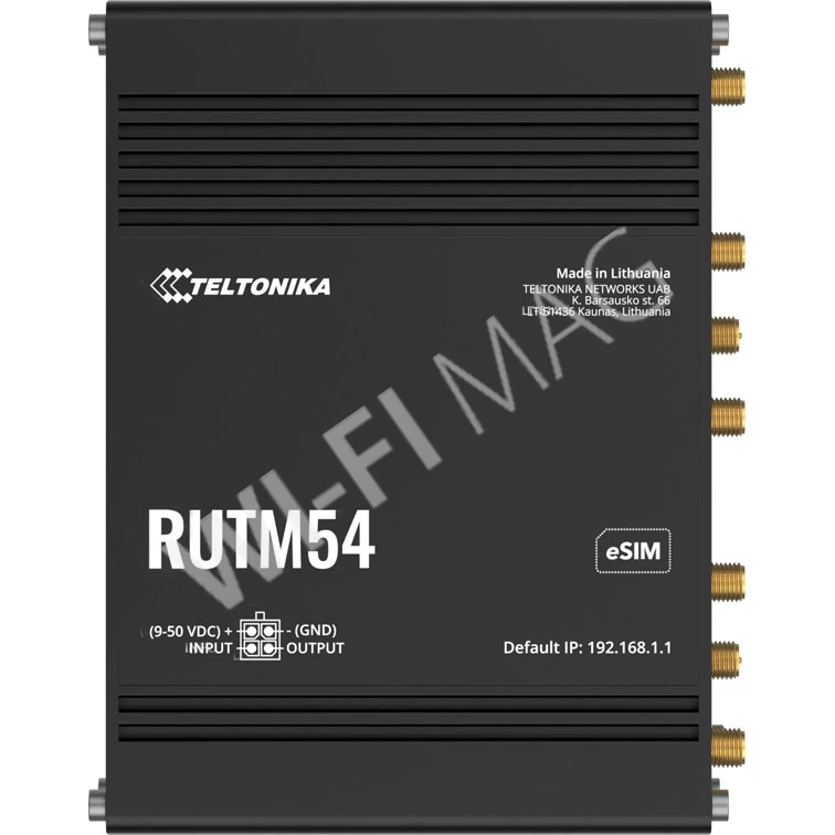 Teltonika RUTM54, двухдиапазонный промышленный маршрутизатор 5G Wi-Fi 5 c 2-мя слотами для SIM