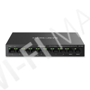 Mercusys MS110CMP, неуправляемый c 2-мя портами RJ45 (1 Гбит/с) и 8-ю PoE+ (10/100 Мбит/с) коммутатор