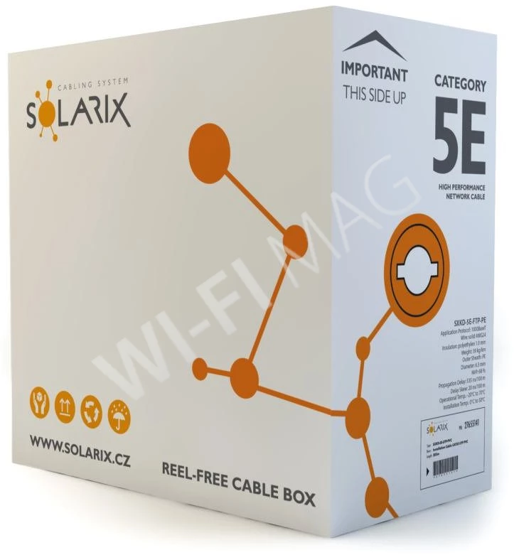 Кабель Solarix FTP outdoor Cat5E, PE, 24AWG, 305m