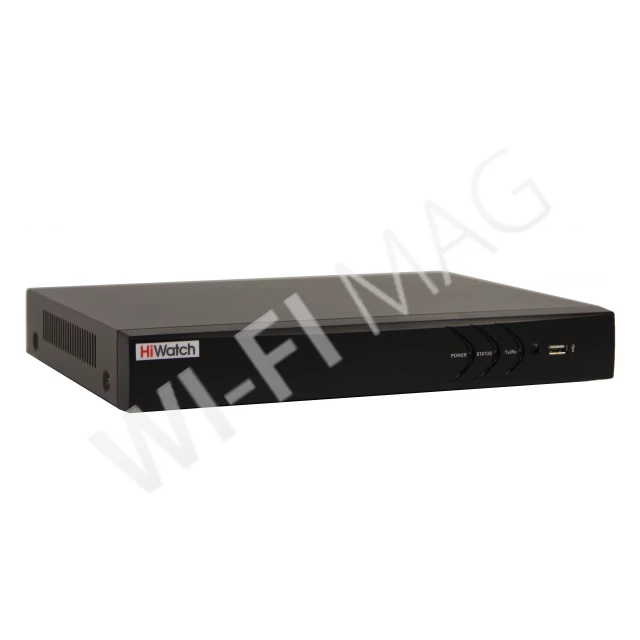 HiWatch DS-H216UA(B), 16-ти канальный гибридный HD-TVI видеорегистратор c технологией AoC и Motion Detection 2.0