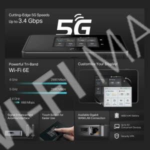 TP-Link M8550 AXE3600 5G Mobile Wi-Fi, портативный 5G Wi-Fi 6 маршрутизатор