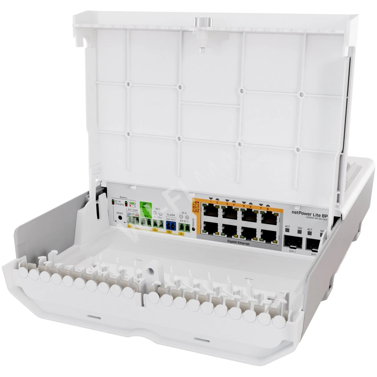 Mikrotik netPower Lite 8P (CSS610-8P-2S+OUT) уличный PoE-коммутатор со встроенным ИБП