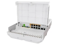 Управляемые коммутаторы с PoE Mikrotik netPower Lite 8P (CSS610-8P-2S+OUT) уличный PoE-коммутатор со встроенным ИБП