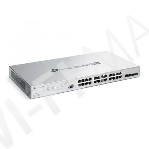 TP-Link S5500-24GP4F, 4 SFP и 24 порта 1 Гбит/с PoE+ линейки Omada Pro управляемый коммутатор