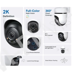 TP-Link Tapo C510W, 3Мп уличная поворотная с цветным ночным видением и ИК-подсветкой до 30 м Wi‑Fi-камера